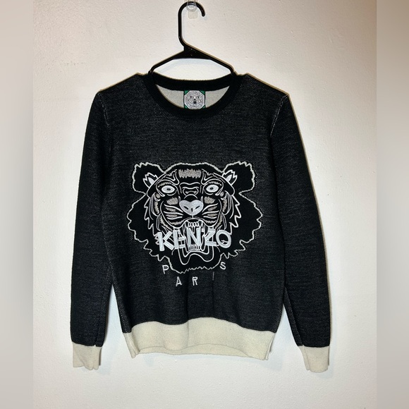 Kenzo Knit Sweater Black and Silver - Picture 1 of 4